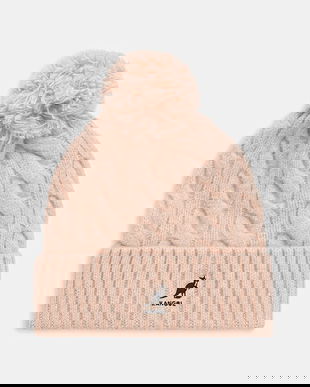 Kangol căciulă din amestec de lână POMPOM culoarea roz, K4460SM.LP683