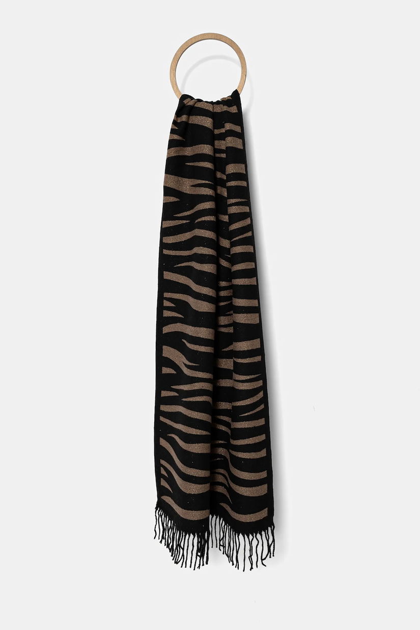 Morgan fular culoarea maro, cu model, 5ZEBRA