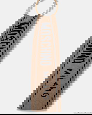 Moschino fular bărbați, culoarea bej, cu model, M5634 50199