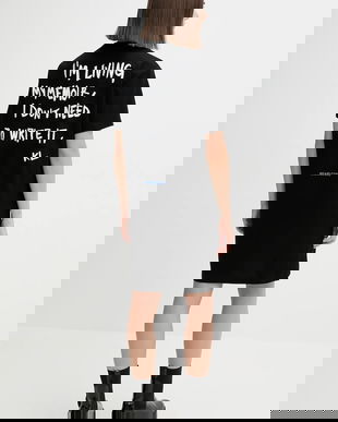 Karl Lagerfeld Jeans rochie din bumbac culoarea negru, mini, oversize, A4W13054