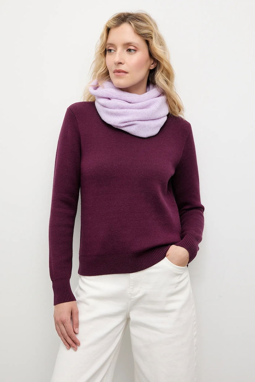 Answear.LAB coș de fum din lână culoarea violet, neted