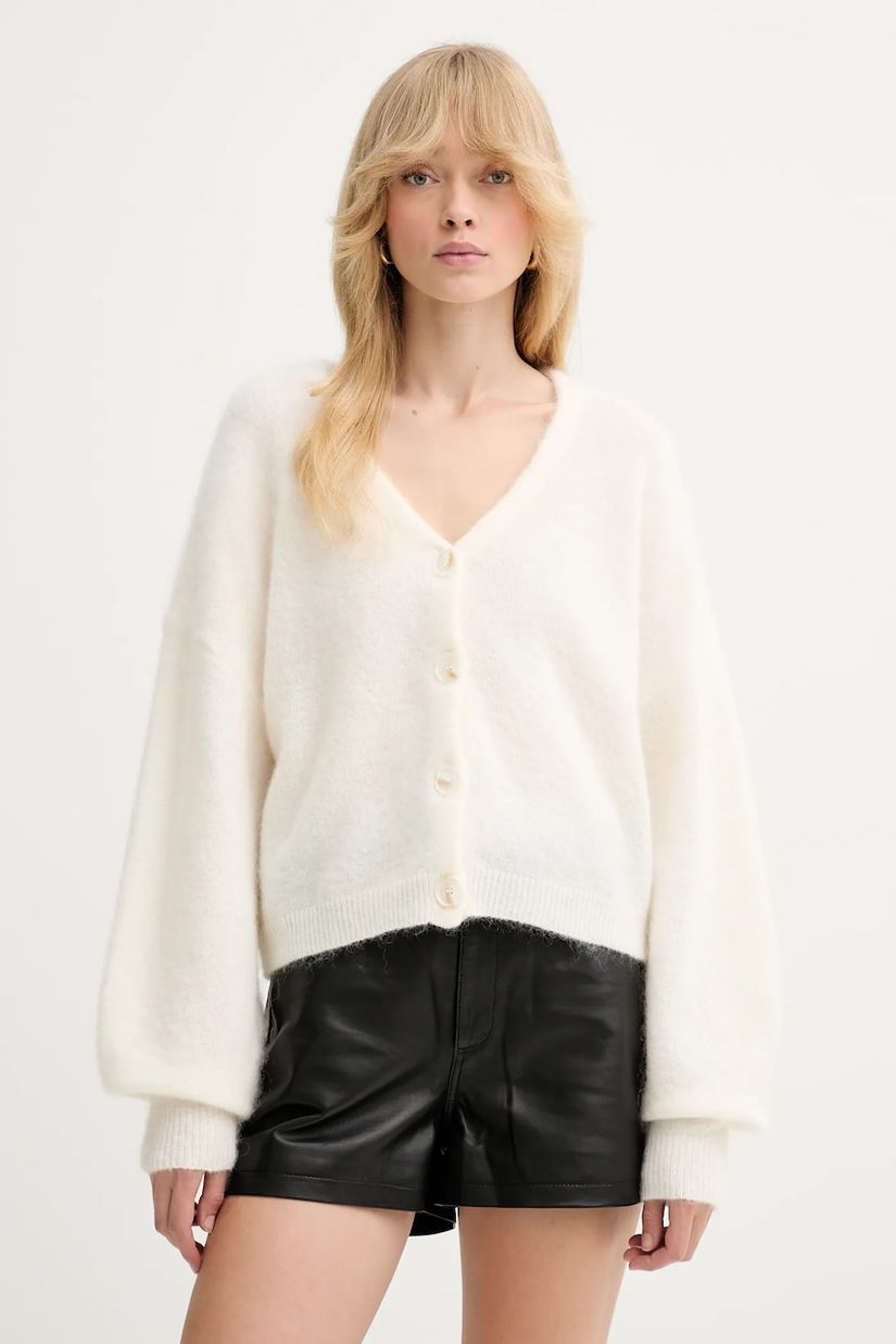 Gestuz cardigan din lână culoarea verde, light, 10910459