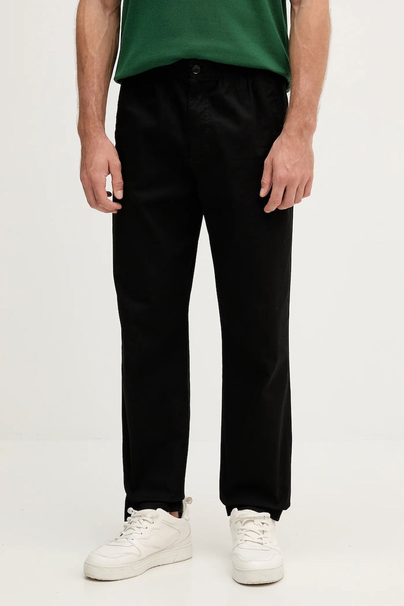Lacoste pantaloni bărbătesc negru drept XH0062