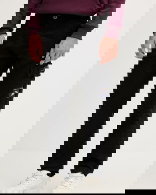 Alpha Industries pantaloni pantaloni cargo negri pentru bărbați 178207.03