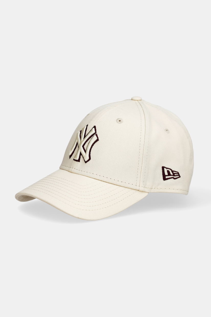 New Era șapcă de baseball din bumbac culoarea bej, 60691405
