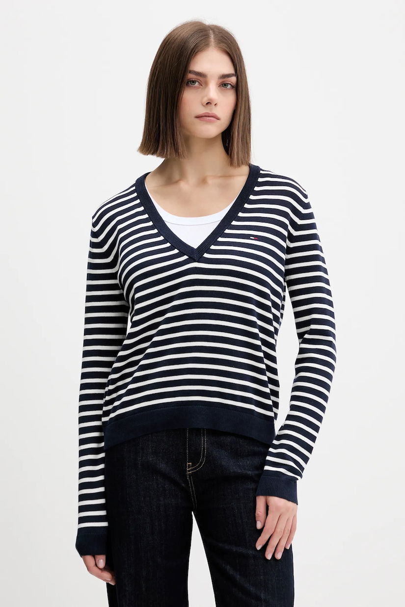Tommy Jeans pulover de bumbac culoarea galben, light, DW0DW19888
