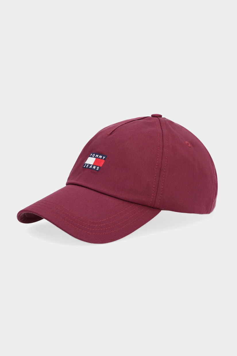 Tommy Jeans șapcă de baseball din bumbac culoarea maro, cu imprimeu, AM0AM12933