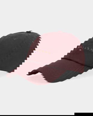 Tommy Jeans șapcă de baseball din bumbac culoarea maro, cu imprimeu, AM0AM12958