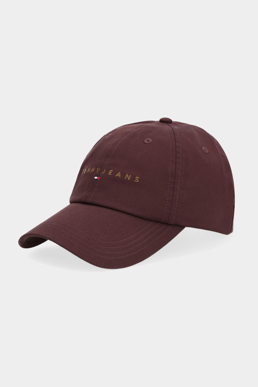 Tommy Jeans șapcă de baseball din bumbac culoarea maro, cu imprimeu, AM0AM12958