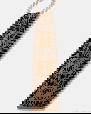 Moschino fular din amestec de lână culoarea maro, cu model M2966 30623