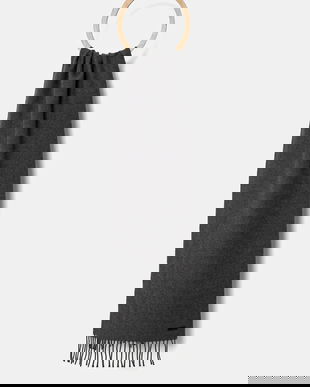 BOSS eșarfă de lână culoarea negru, uni, 50517218