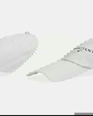 Tommy Jeans șapcă de baseball din bumbac culoarea negru, cu imprimeu, AW0AW16868