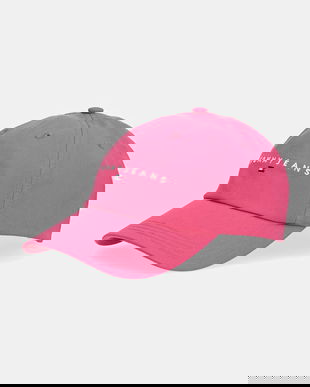 Tommy Jeans șapcă de baseball din bumbac culoarea negru, cu imprimeu, AW0AW16868