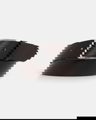 BOSS curea de piele culoarea maro, 50541165