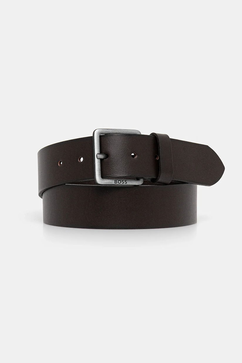 BOSS curea de piele culoarea maro, 50541165