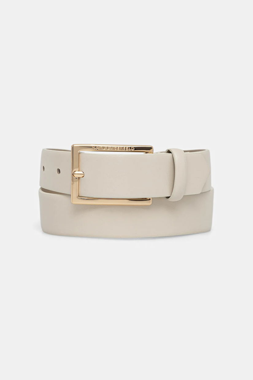 Karl Lagerfeld curea de piele culoarea bej, A4W33132