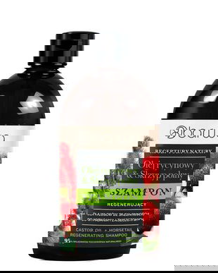 Sampon regenerant cu ulei de ricin si coada calului, Barwa Cosmetics, 380 ml