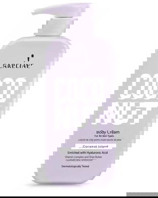 Lotiune de Corp pentru Toate Tipurile de Piele - Careline Coconut Island Body Cream, 500 ml