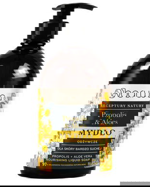 Sapun lichid nutritiv cu propolis si aloe vera, Barwa Cosmetics, 480 ml