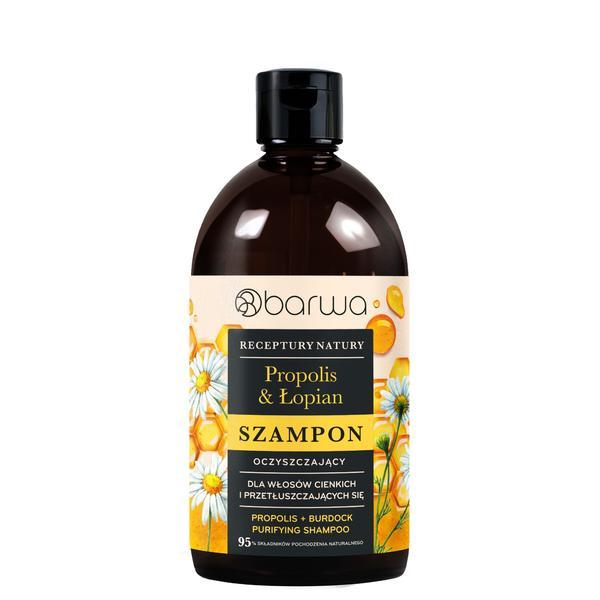 Sampon purifiant cu propolis si brusture, Barwa Cosmetics, 380 ml