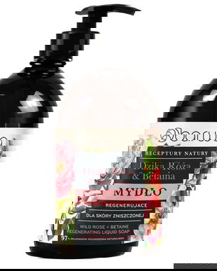 Sapun lichid regenerant cu trandafir salbatic si betaina, Barwa Cosmetics, 480 ml