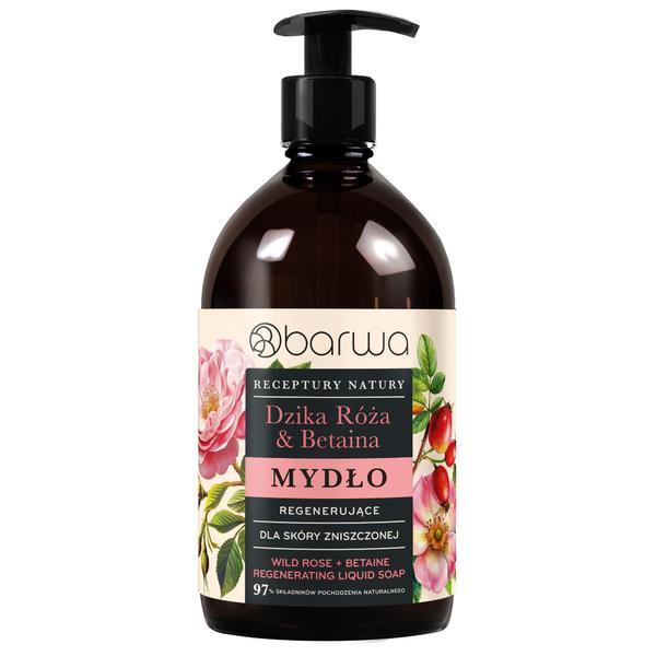 Sapun lichid regenerant cu trandafir salbatic si betaina, Barwa Cosmetics, 480 ml