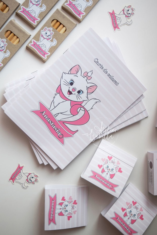 Carte de colorat personalizată Pisicuța Marie