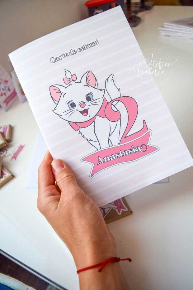 Carte de colorat personalizată Pisicuța Marie