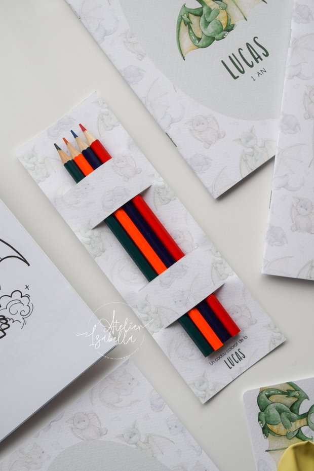 Carte de colorat personalizată Le Petit Dragon