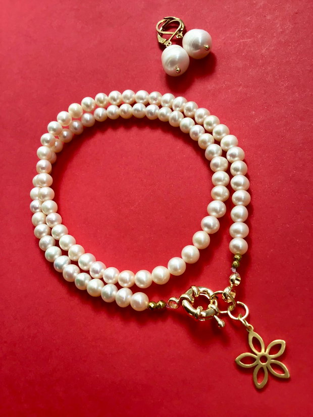 Set cadou perle de cultura albe calitate A plus