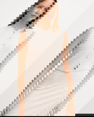 OUI vestă cu lână culoarea bej, light, 86170