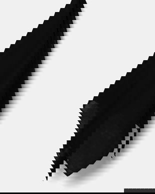 Answear.LAB esarfa de matase culoarea negru, neted