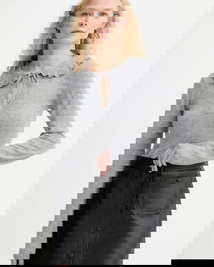 MUNTHE pulover de lână LIVO culoarea gri, light, 253161525373