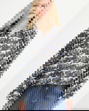 MUNTHE cămașă din amestec de mătase LYNX cu guler clasic, relaxed, 253104025322