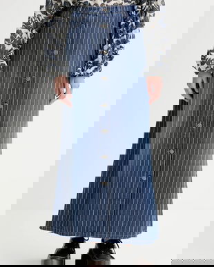 MUNTHE fustă din bumbac denim LIVONO maxi, drept, 253123825316