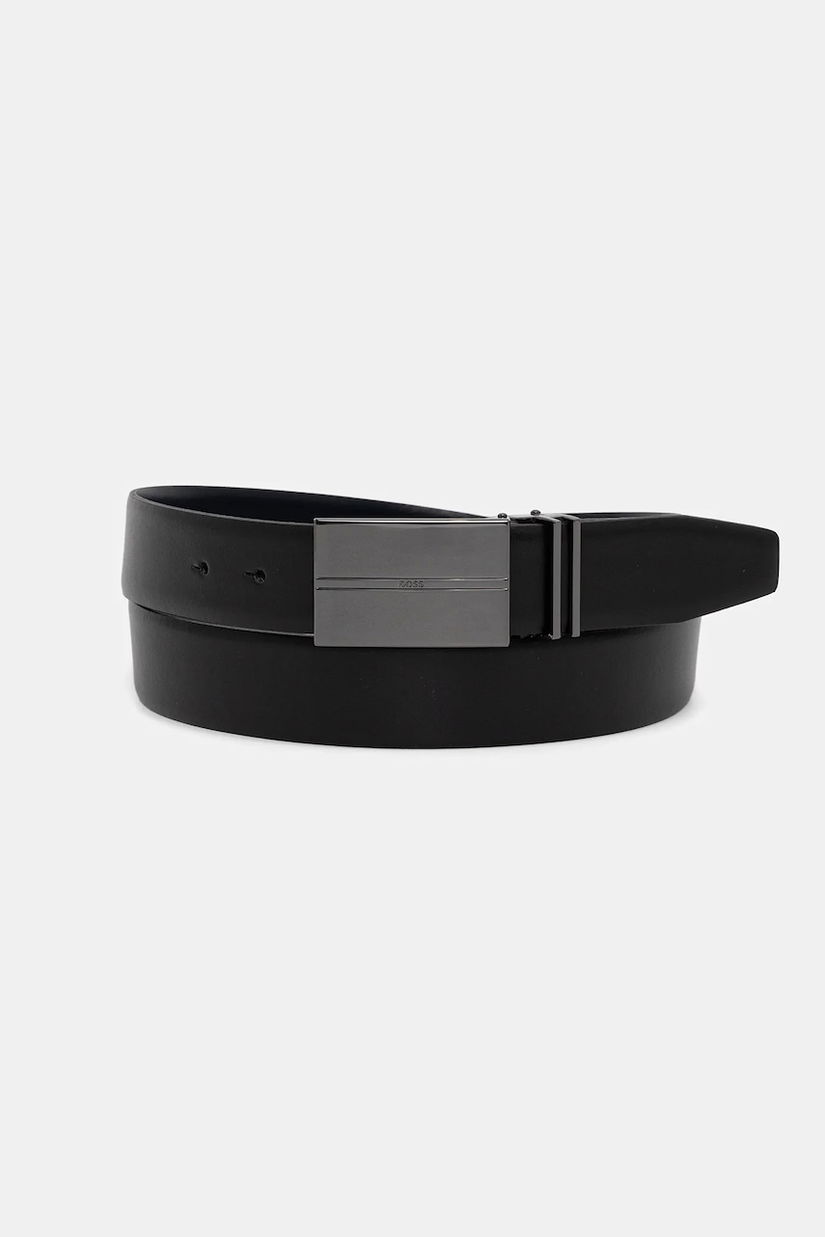 BOSS curea de piele culoarea negru, 50537099