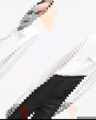 Karl Lagerfeld cămașă din bumbac culoarea alb, regular, A4W11009