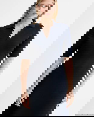 BOSS rochie culoarea bleumarin, mini, evazați, 50542876