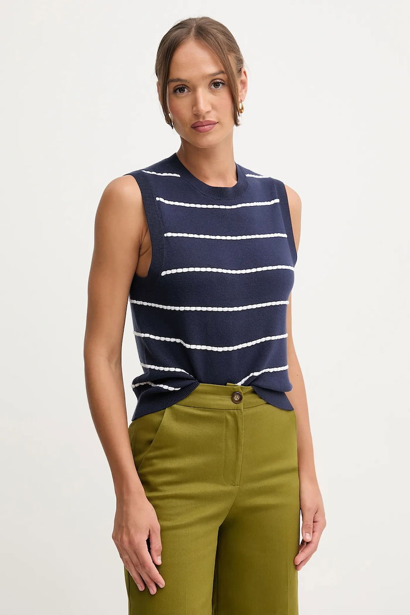 United Colors of Benetton top culoarea bleumarin, 104ME10EC