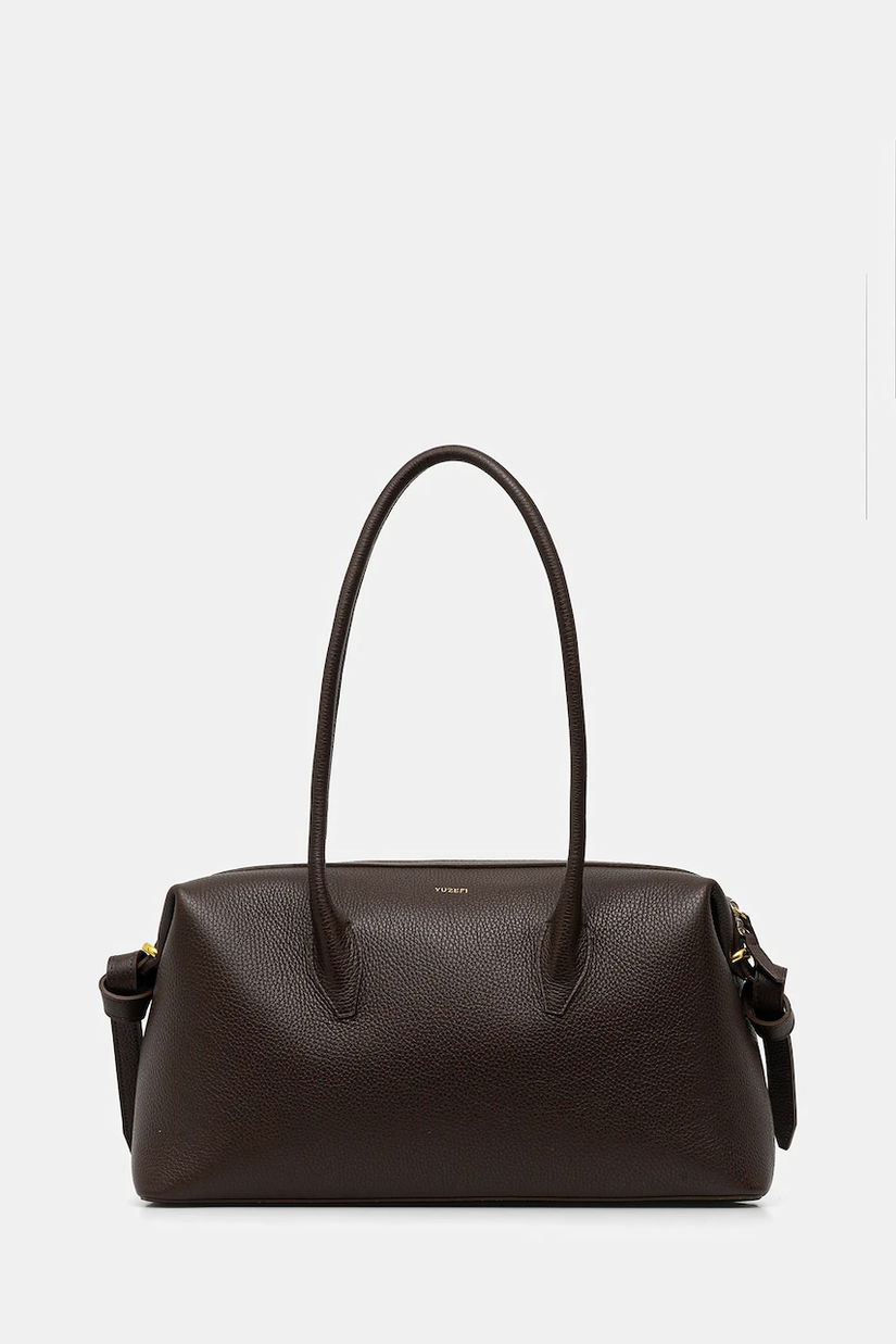 Yuzefi poșetă de piele BRIOCHE DUFFLE culoarea maro, YUZPF25-HB-BD-L038