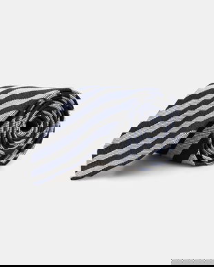 BOSS cravată cu mătase culoarea bleumarin, 50550432