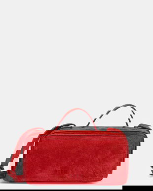 MSGM geantă de mână din piele întoarsă culoarea roșu, 3941MDZ58.966