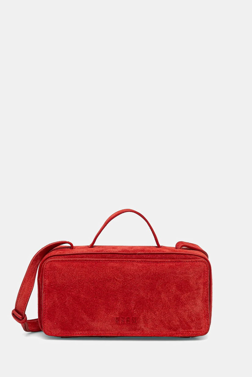 MSGM geantă de mână din piele întoarsă culoarea roșu, 3941MDZ58.966