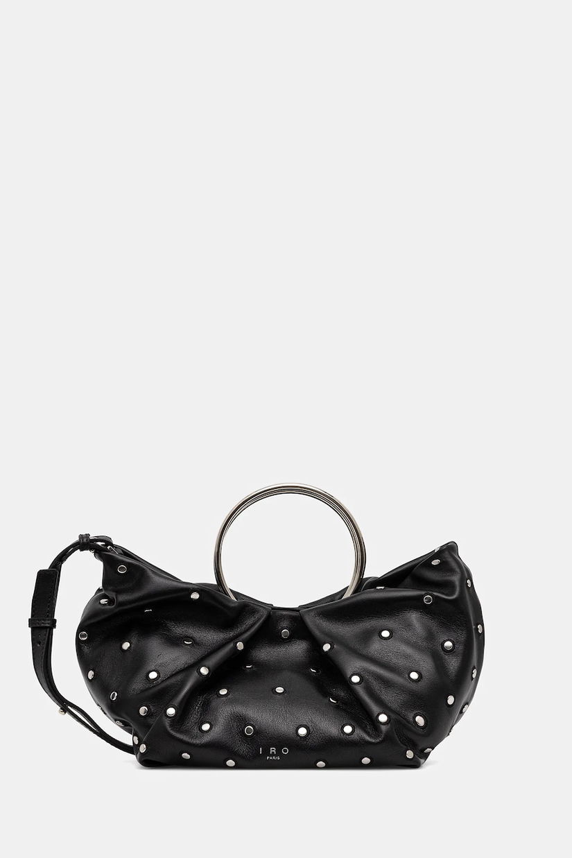 IRO poșetă de piele culoarea negru, WP47SUNBAGSTUDS