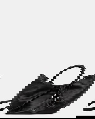 IRO poșetă de piele culoarea negru, WP47SUNBAG