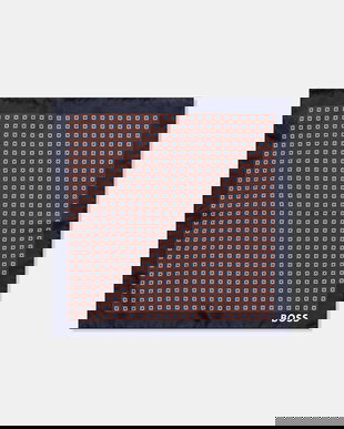 BOSS batistă de buzunar de mătase culoarea bleumarin, 50551499