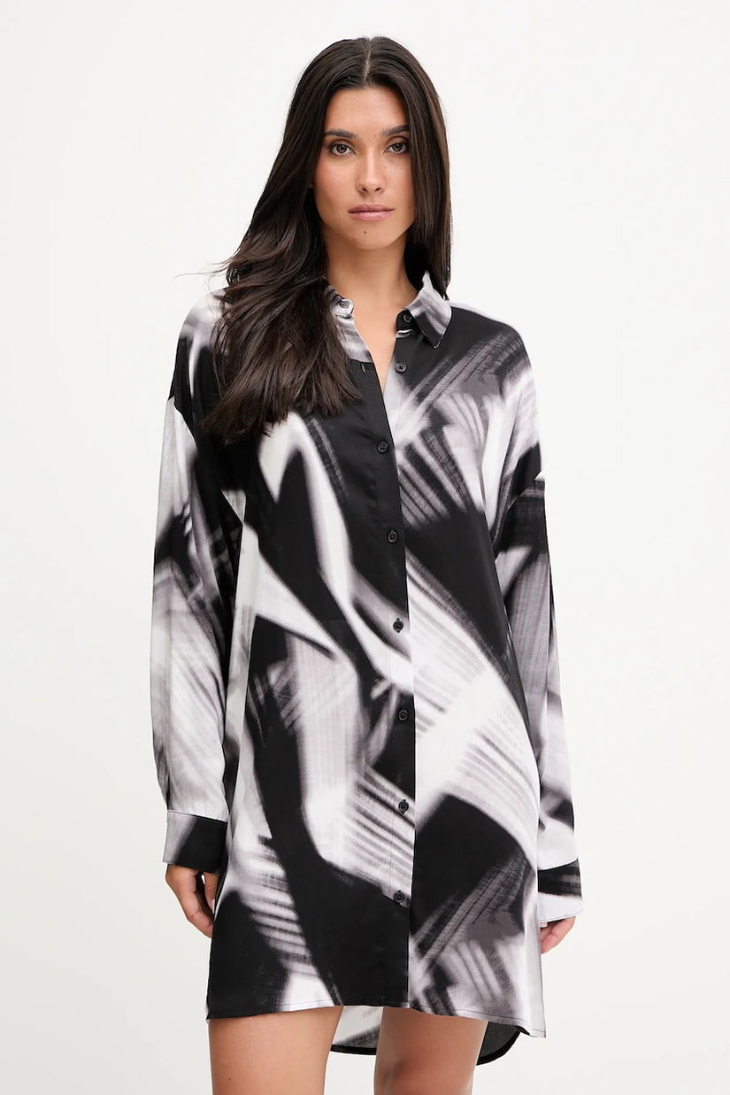 Dkny cămașă de noapte culoarea negru, YI30070