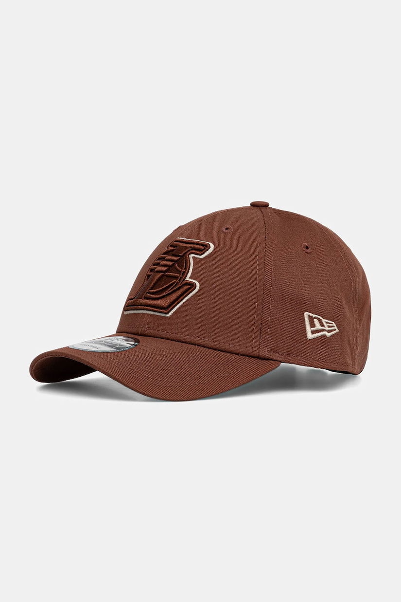 New Era șapcă de baseball din bumbac culoarea maro, 60691406