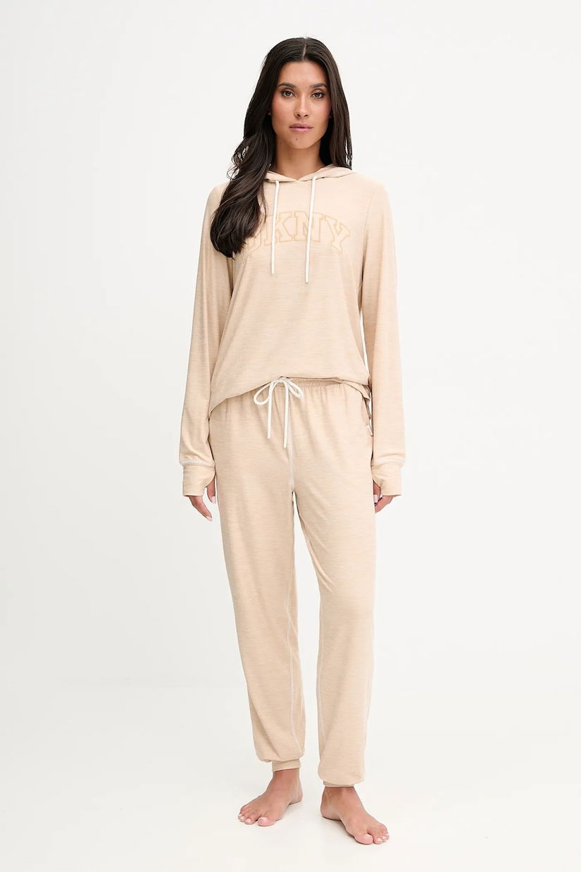 Dkny pijama culoarea bej, YI80065