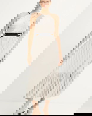 Morgan rochie culoarea bej, maxi, evazați, RLIMON